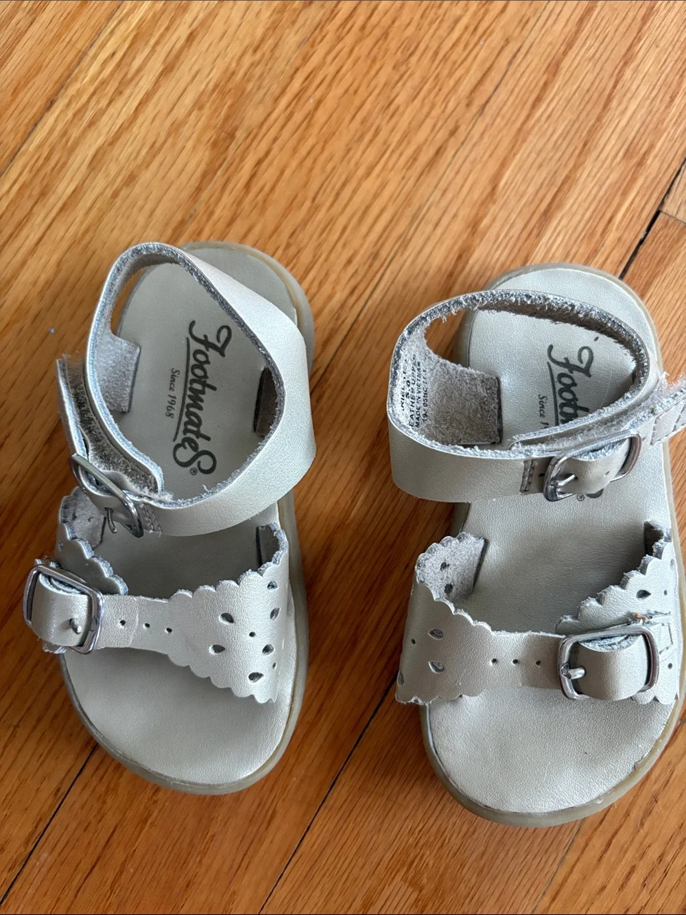 FootMates Metallic Gold/Silver Toddler Buckle Sandals